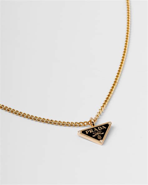 prada chain choker|Prada gold pendant necklace.